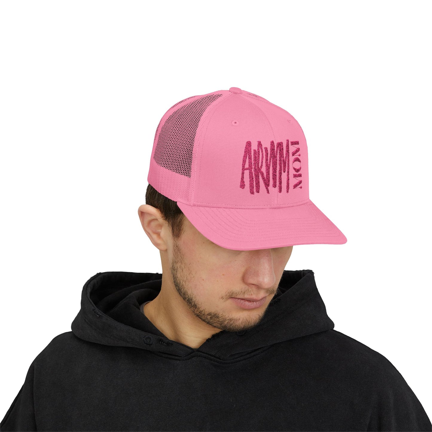 Army Mom Stylish Snapback Trucker Cap – Bold ‘ARMY NOW’ Design, Perfect for Fans