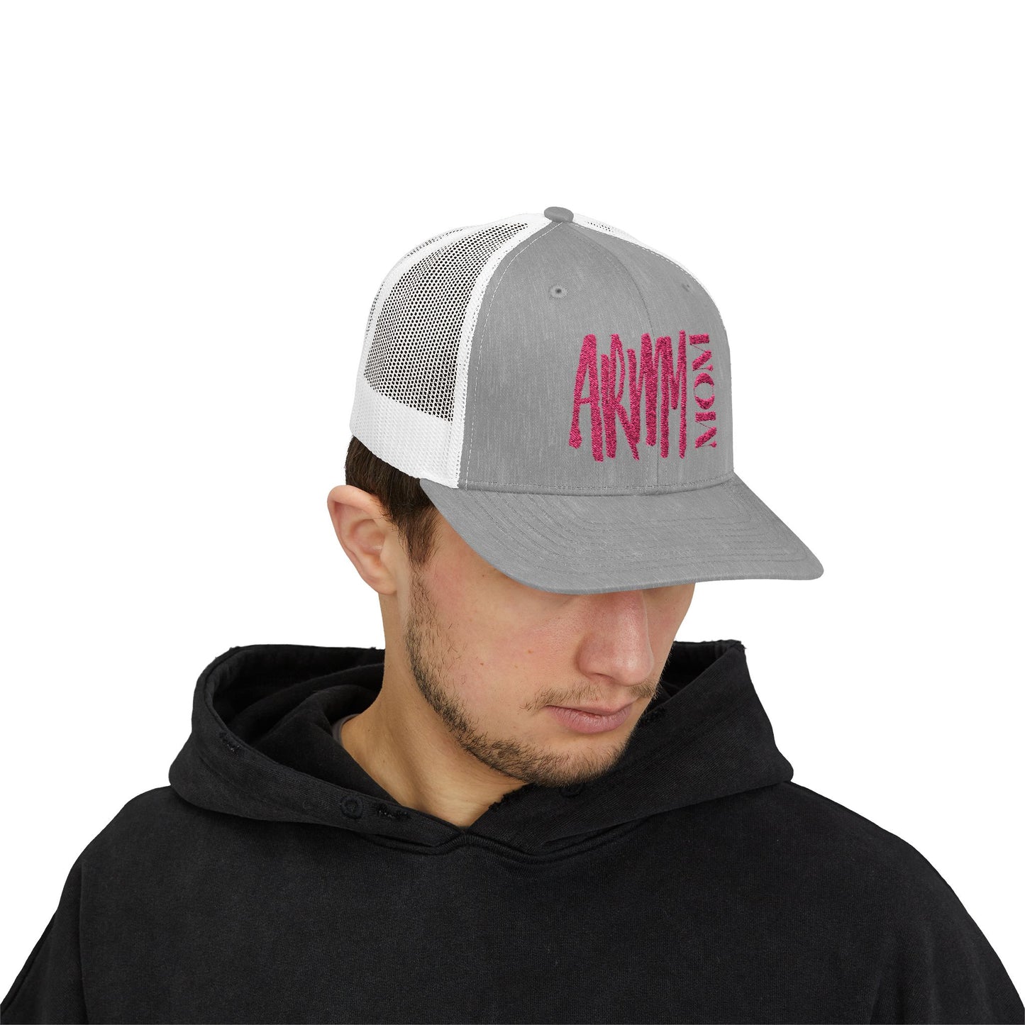Army Mom Stylish Snapback Trucker Cap – Bold ‘ARMY NOW’ Design, Perfect for Fans