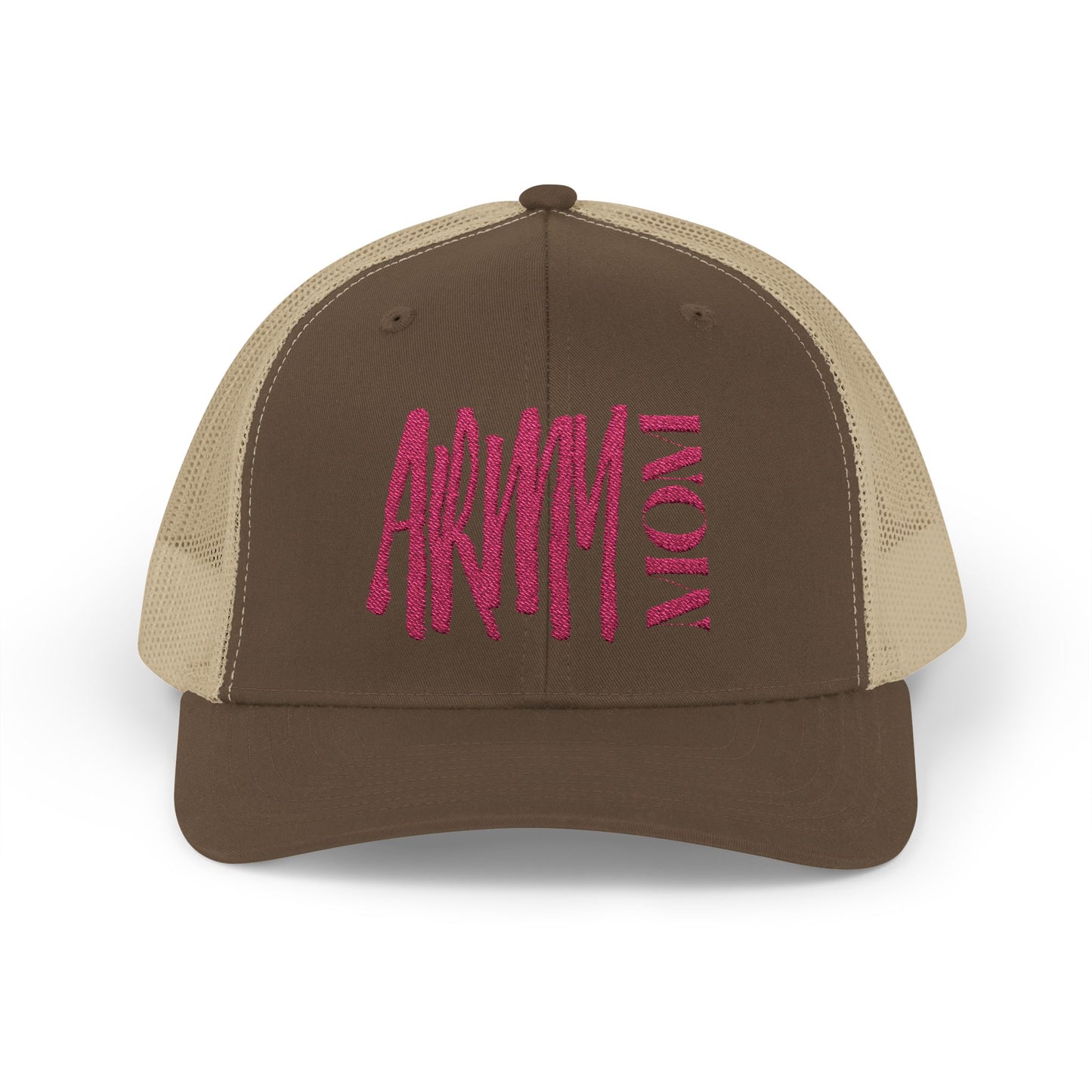 Army Mom Stylish Snapback Trucker Cap – Bold ‘ARMY NOW’ Design, Perfect for Fans