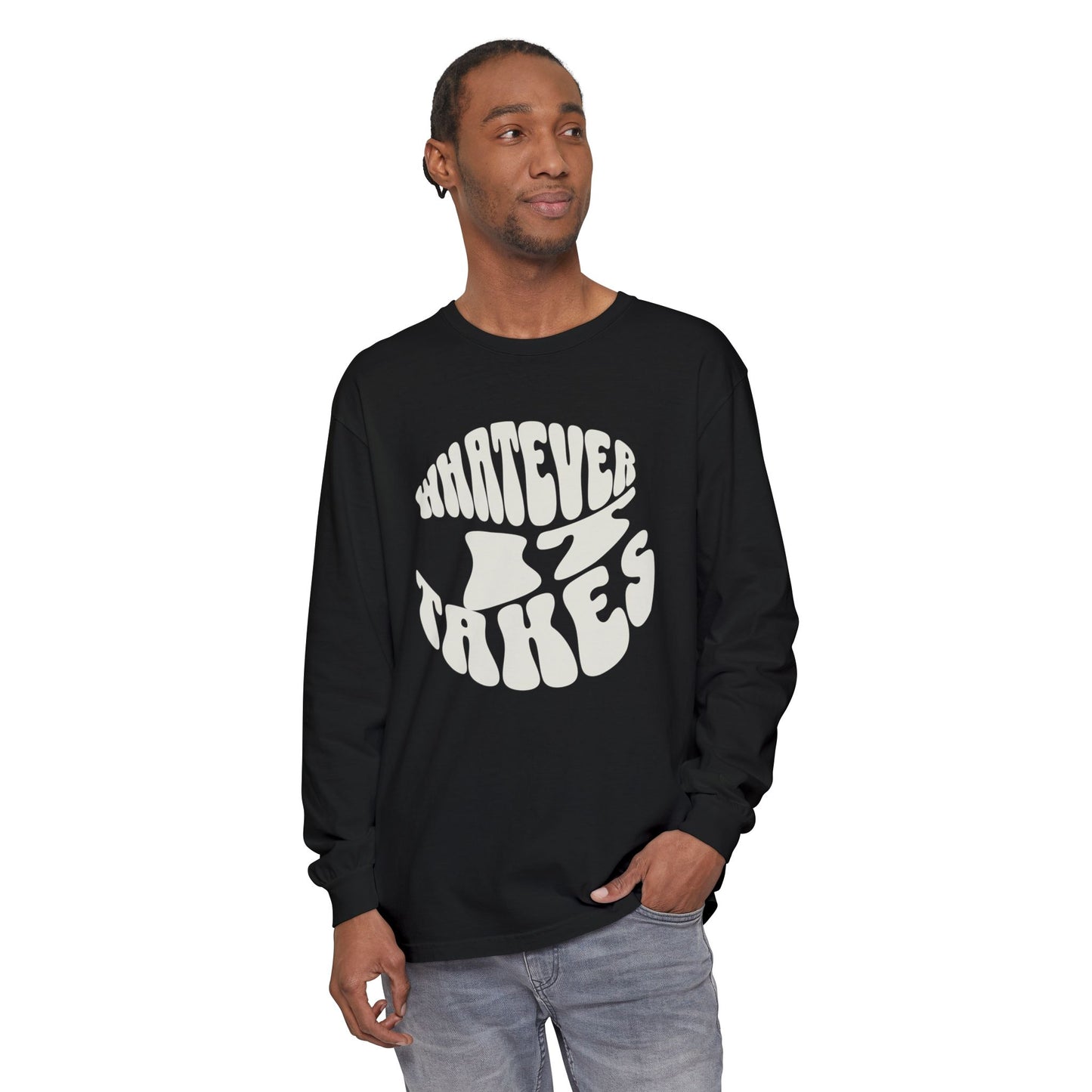 Comfortable Long Sleeve T-Shirt with Motivational Design | Unisex Casual Tee for Everyday Wear, Gift Idea, Relaxation, Outdoor Activities
