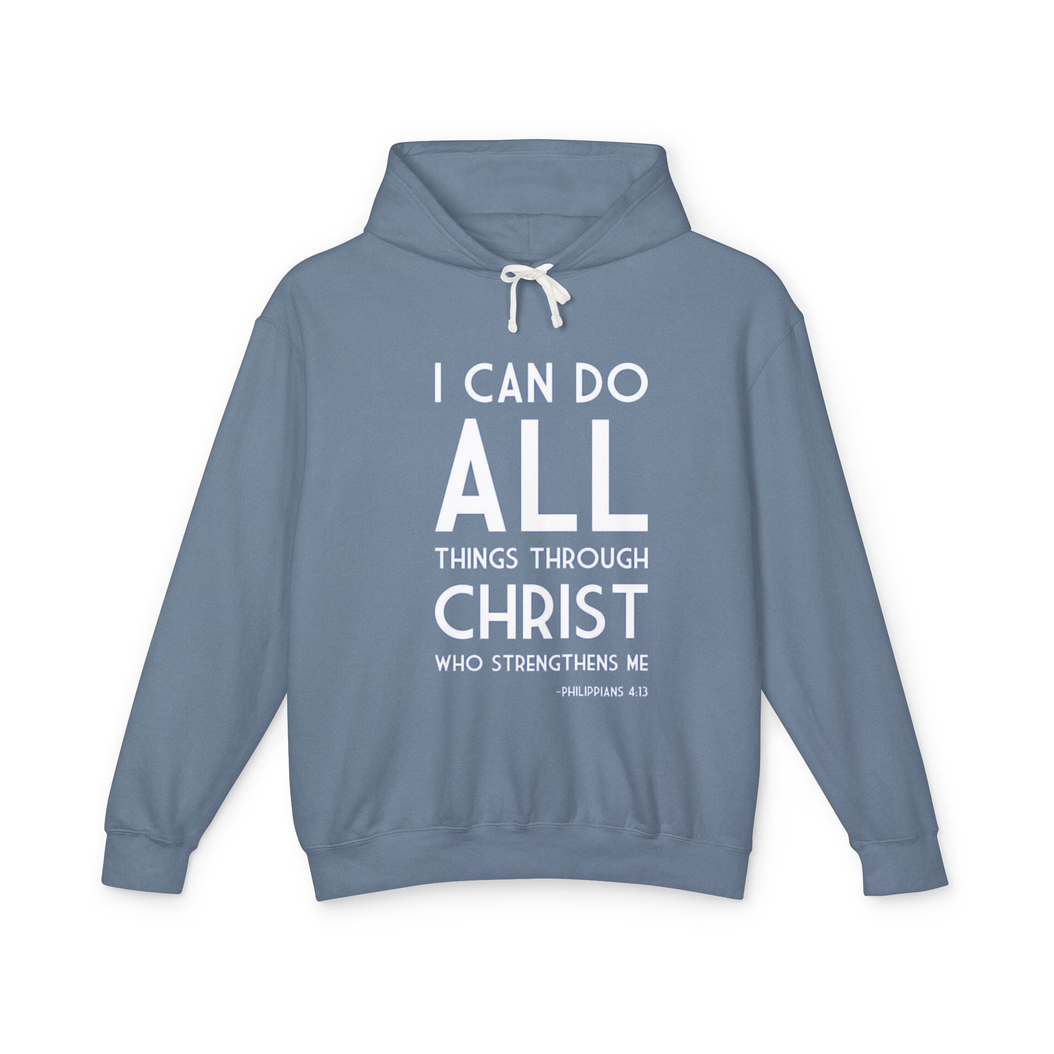 Phil 4:13 Unisex Lightweight Hooded Sweatshirt