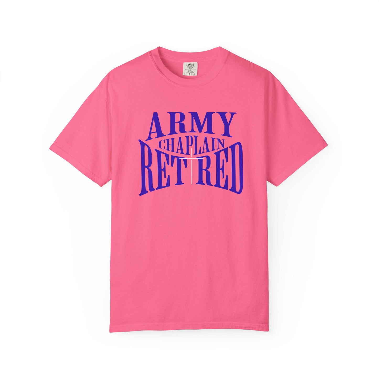 Army Chaplain Retired T-Shirt - Garment-Dyed Unisex Tee, Perfect for Veterans, Retirement Gift, Casual Style, Army Apparel