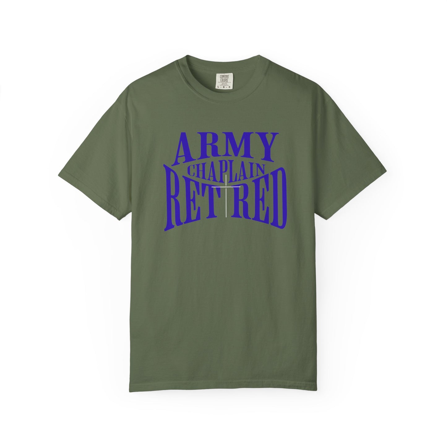 Army Chaplain Retired T-Shirt - Garment-Dyed Unisex Tee, Perfect for Veterans, Retirement Gift, Casual Style, Army Apparel