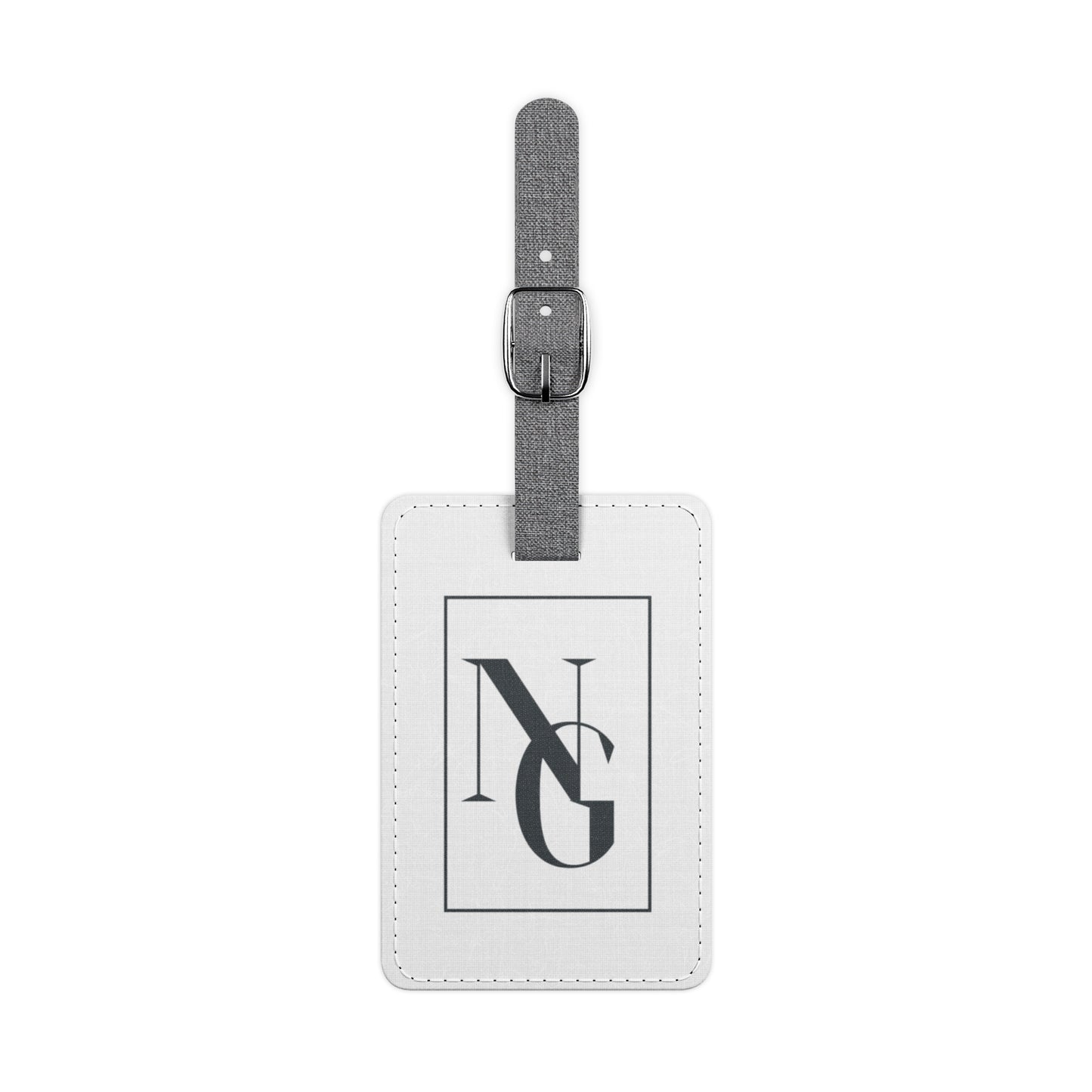 Personalized Saffiano Polyester Luggage Tag - Stylish Travel Accessory with Custom Initials