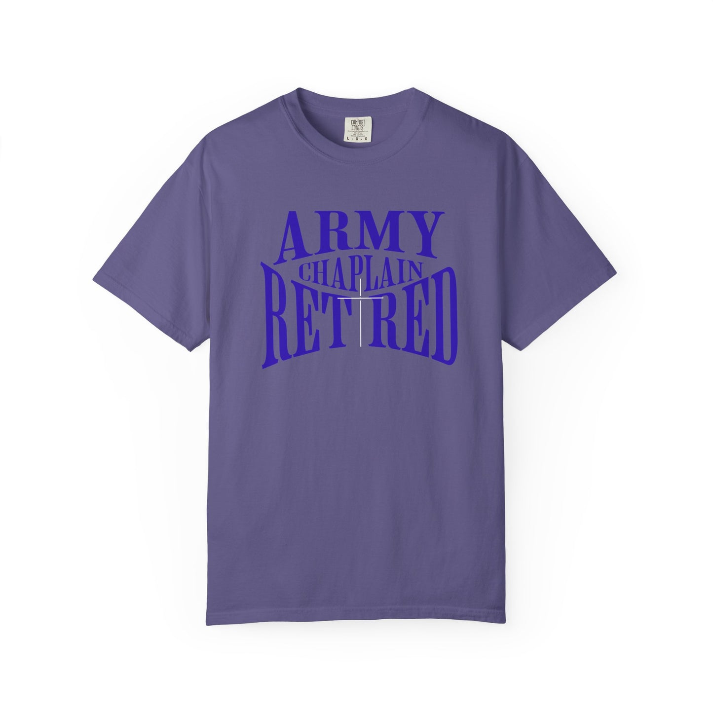 Army Chaplain Retired T-Shirt - Garment-Dyed Unisex Tee, Perfect for Veterans, Retirement Gift, Casual Style, Army Apparel