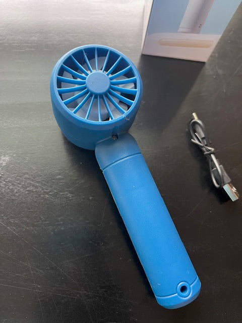 Blue Handheld Fan