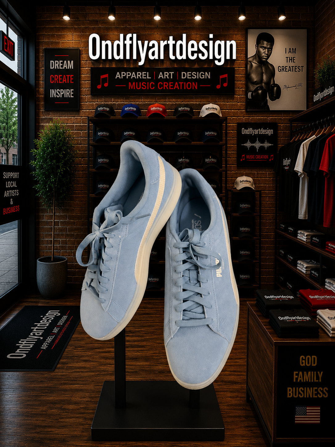 Puma Blue Suede Shoes