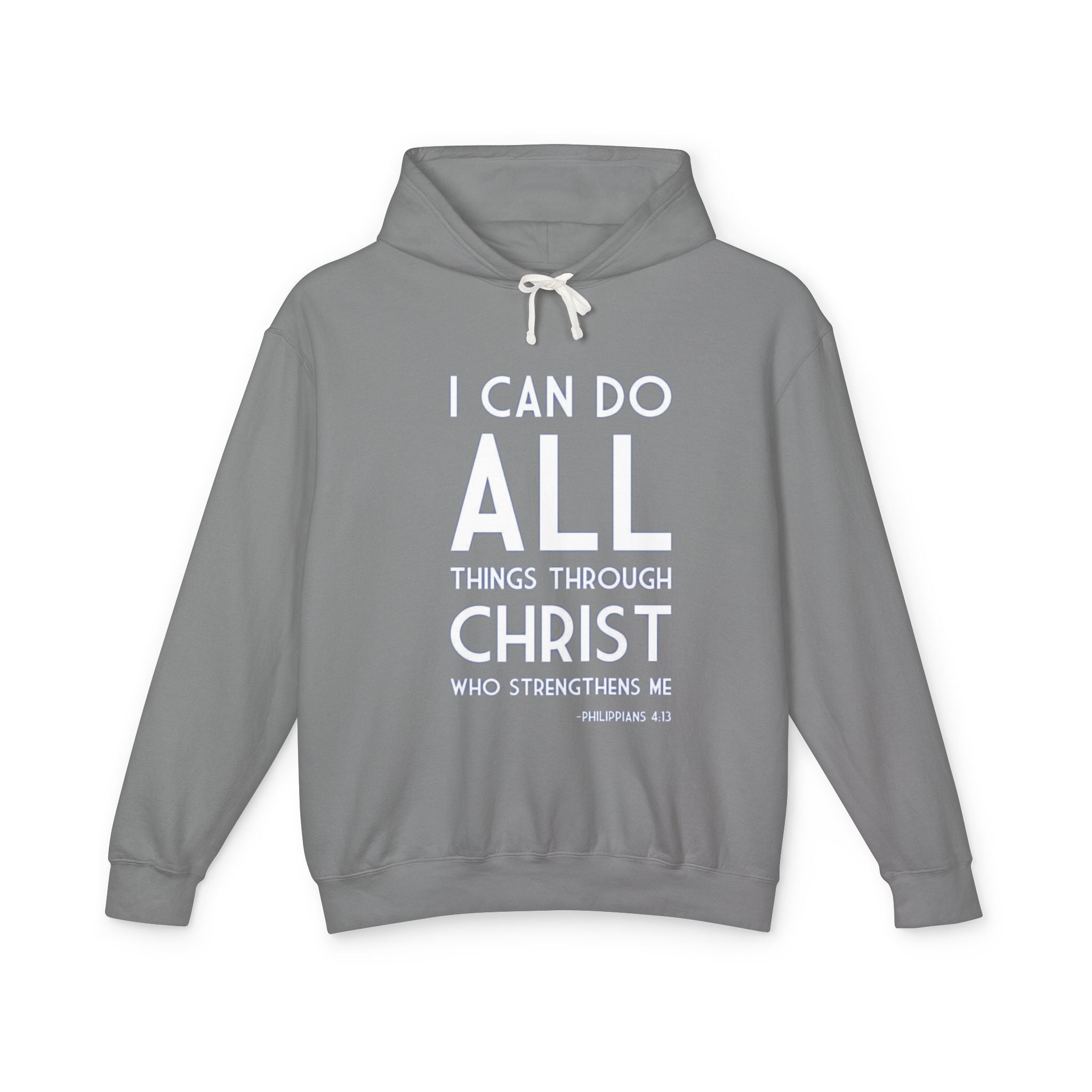 Phil 4:13 Unisex Lightweight Hooded Sweatshirt