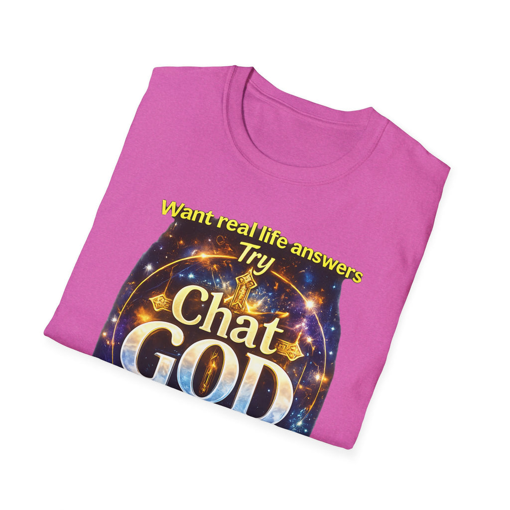 Chat GOD T-Shirt — "Try Chat GOD Instead of Chat GPT" Spiritual Humor Tee