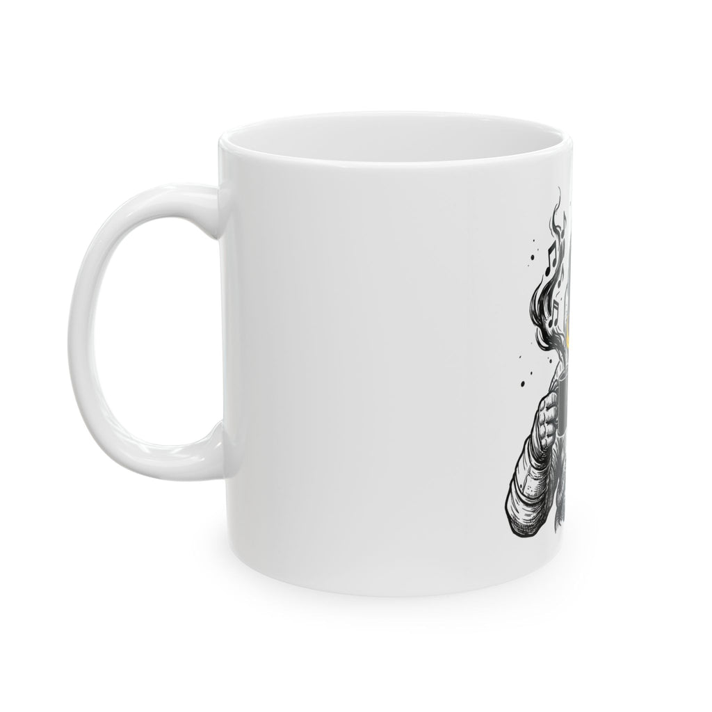 Astronaut Coffee Mug – 'On D Fly' Space Explorer Ceramic Mug (11oz & 15oz)