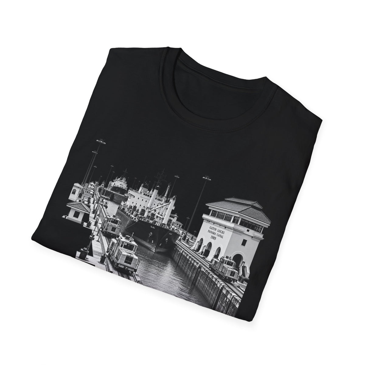 Gatun Locks Panama Canal Black & White Photo T-Shirt