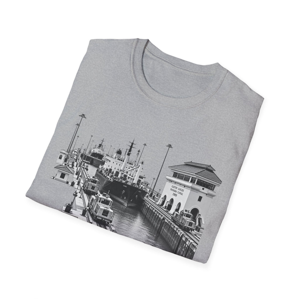 Gatun Locks Panama Canal Black & White Photo T-Shirt