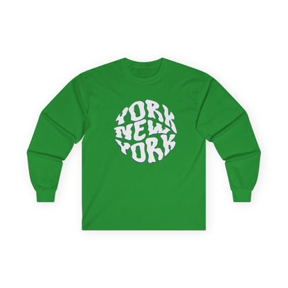 New York Long Sleeve Tee | Casual Summer Top, Gift for Beach Lovers, Vacation Souvenir, Unisex Tee, Summer Wear