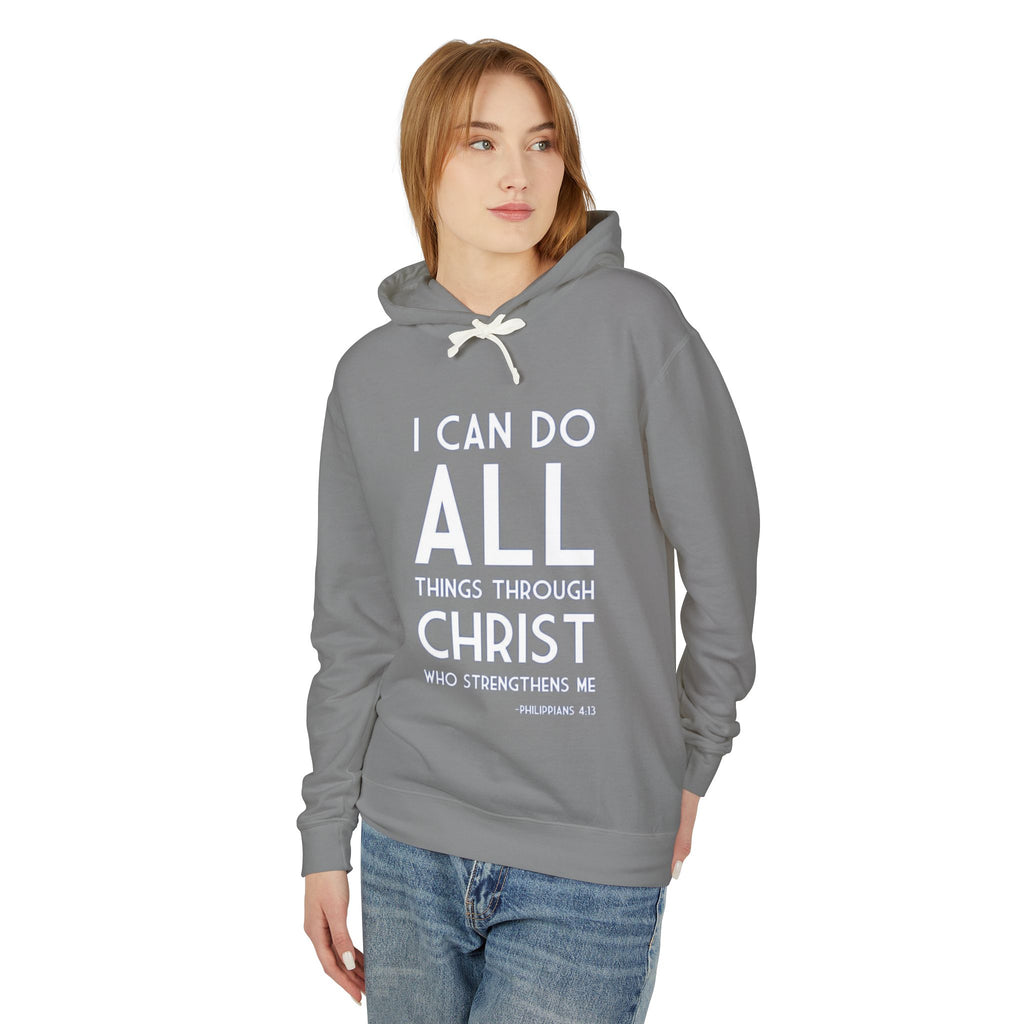 Phil 4:13 Unisex Lightweight Hooded Sweatshirt