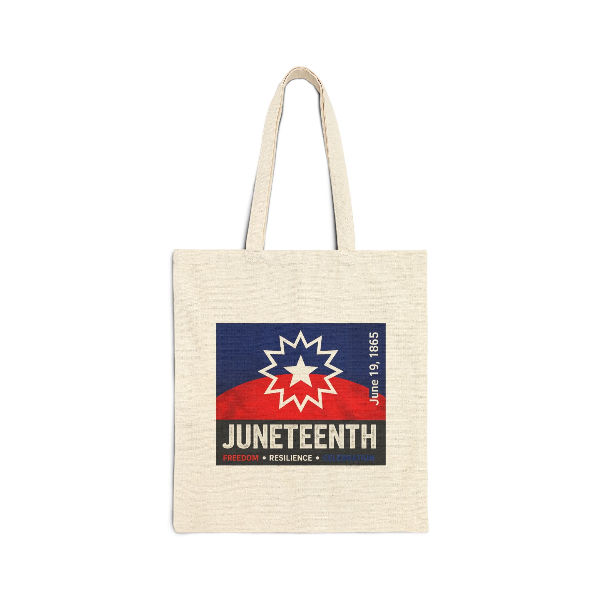 Juneteenth Tote Bag — Celebrate Freedom Cotton Canvas Tote