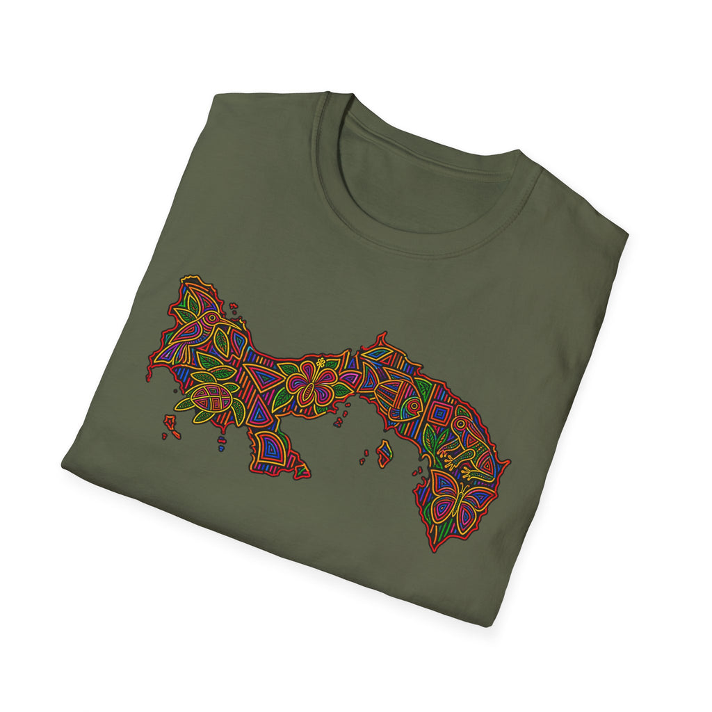 Panama Map T-Shirt — Colorful Mosaic Isthmus Map Tee