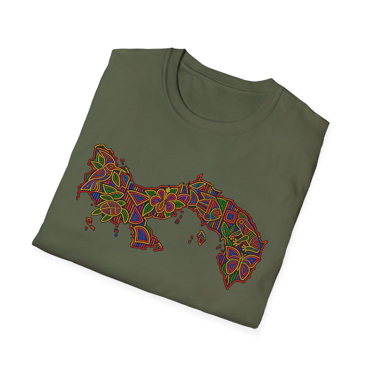 Panama Map T-Shirt — Colorful Mosaic Isthmus Map Tee