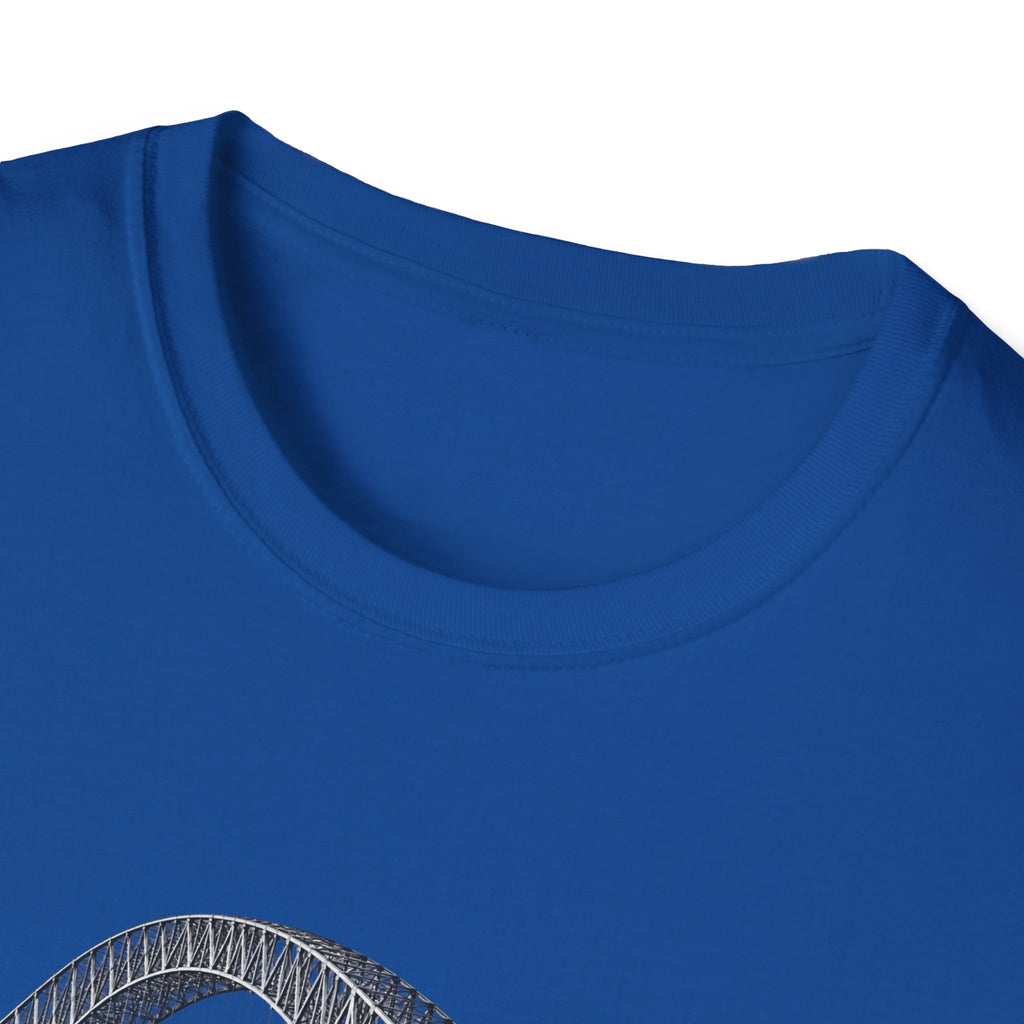 Bridge of The Americas  T-Shirt — Vintage Black & White Cityscape Tee