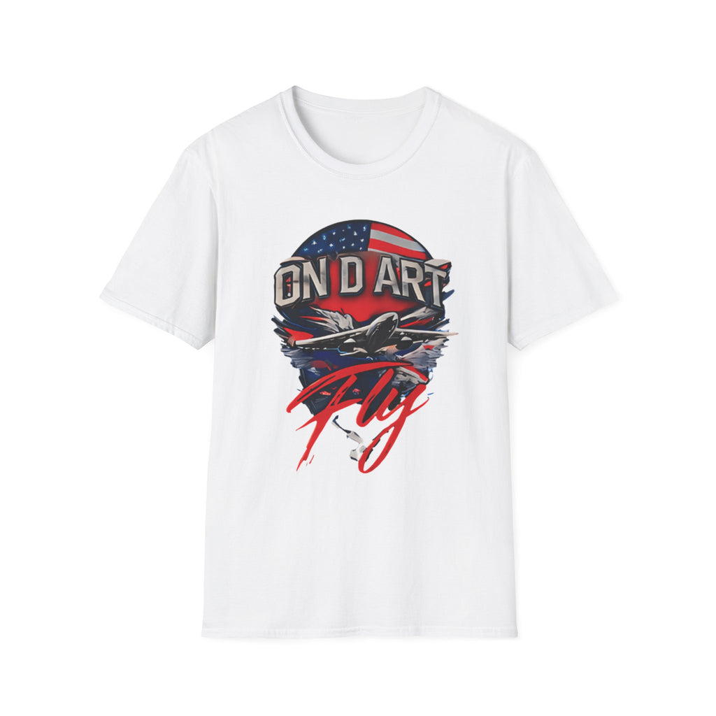 On D'Art Fly T-Shirt — Patriotic Eagle Graphic Tee