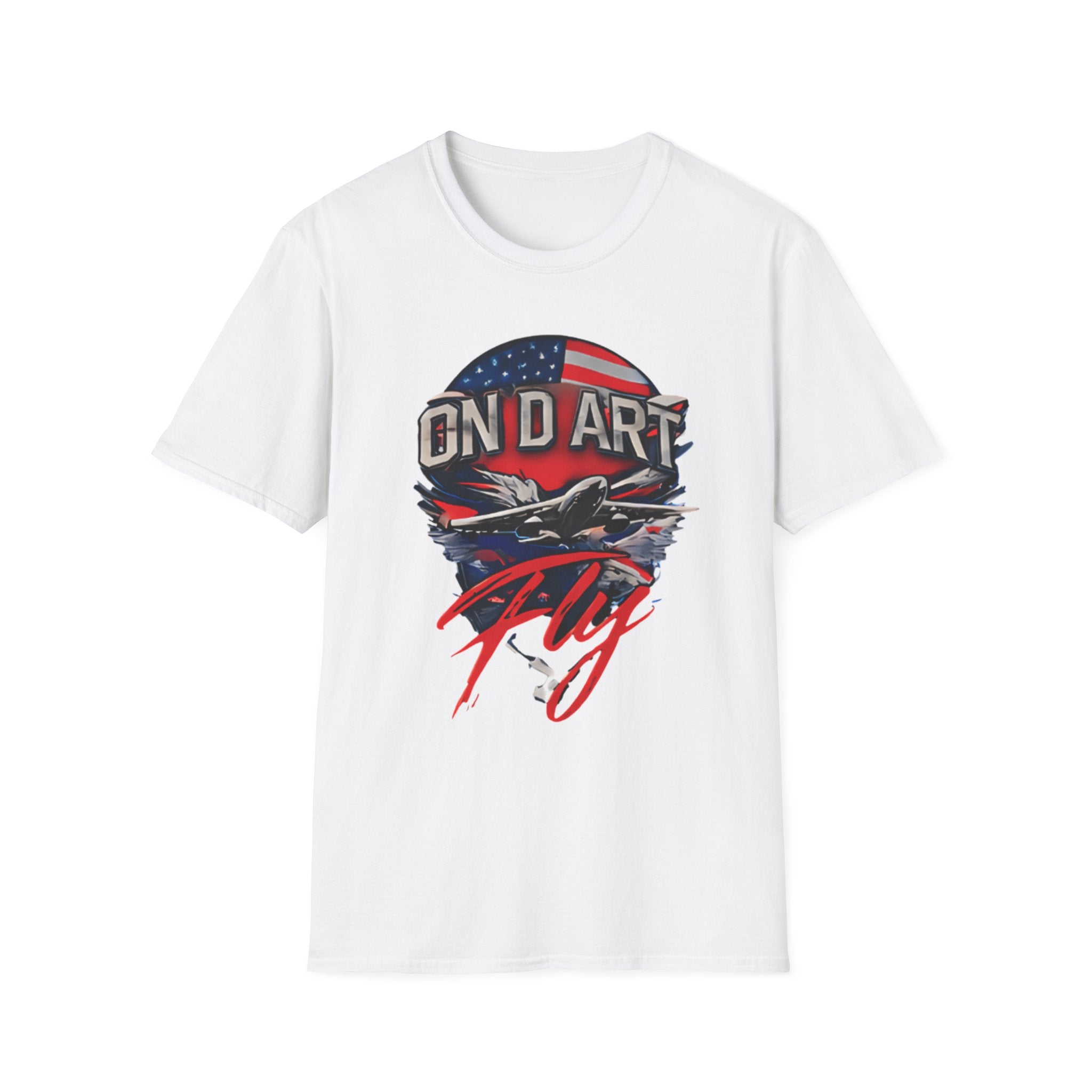 On D'Art Fly T-Shirt — Patriotic Eagle Graphic Tee