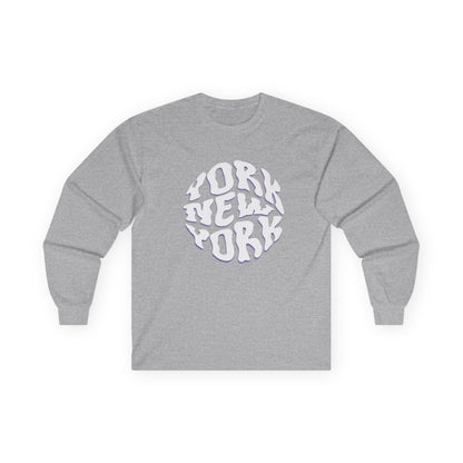 New York Long Sleeve Tee | Casual Summer Top, Gift for Beach Lovers, Vacation Souvenir, Unisex Tee, Summer Wear