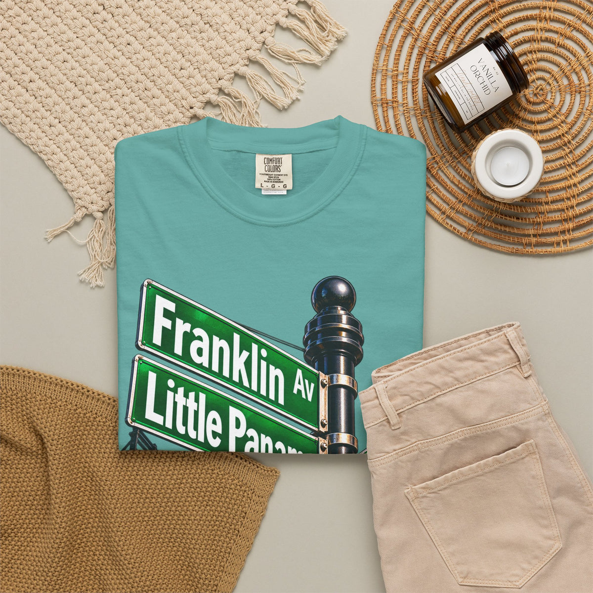 Brooklyn Street Sign T-Shirt — Franklin Ave & Bergen St Little Panama Graphic Tee