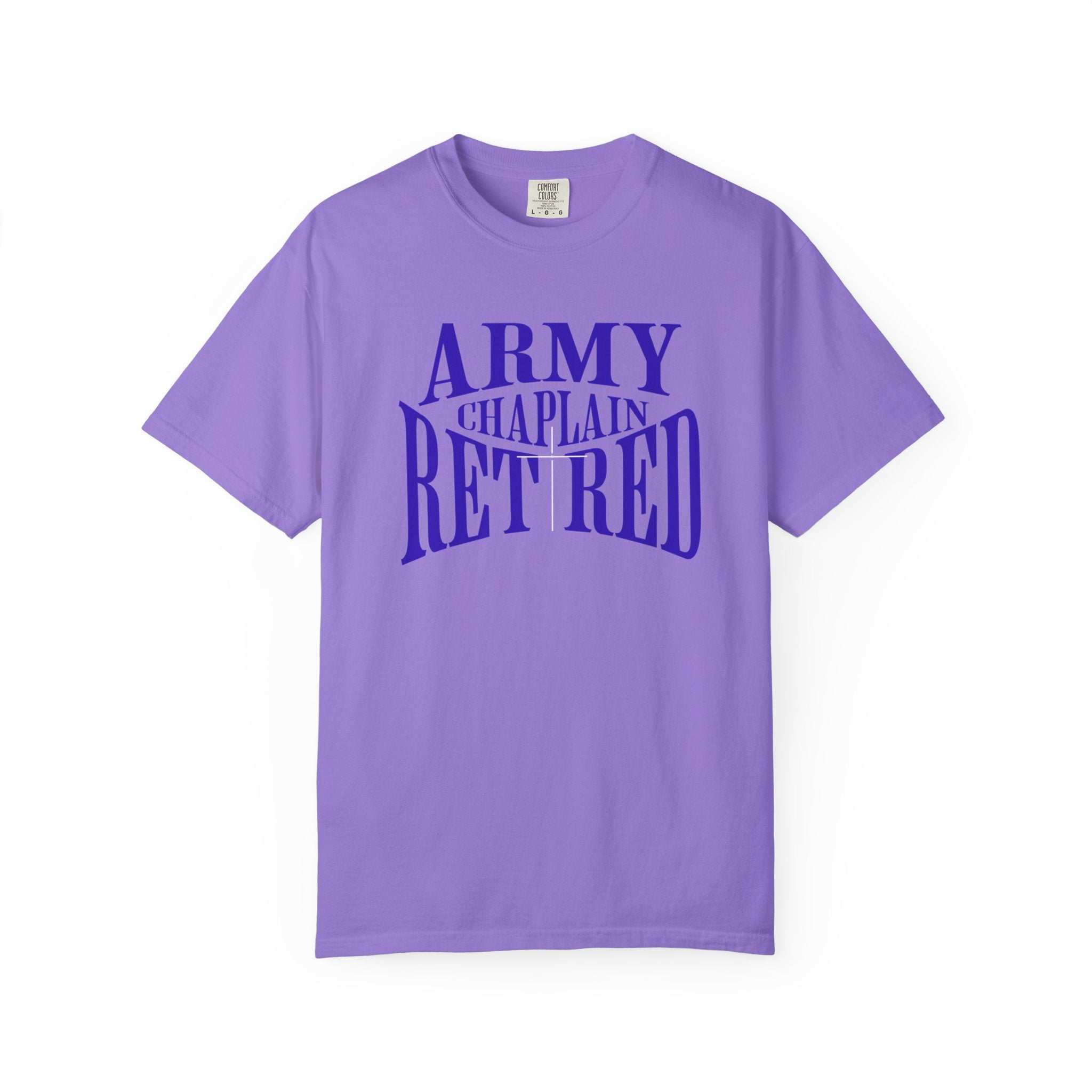 Army Chaplain Retired T-Shirt - Garment-Dyed Unisex Tee, Perfect for Veterans, Retirement Gift, Casual Style, Army Apparel