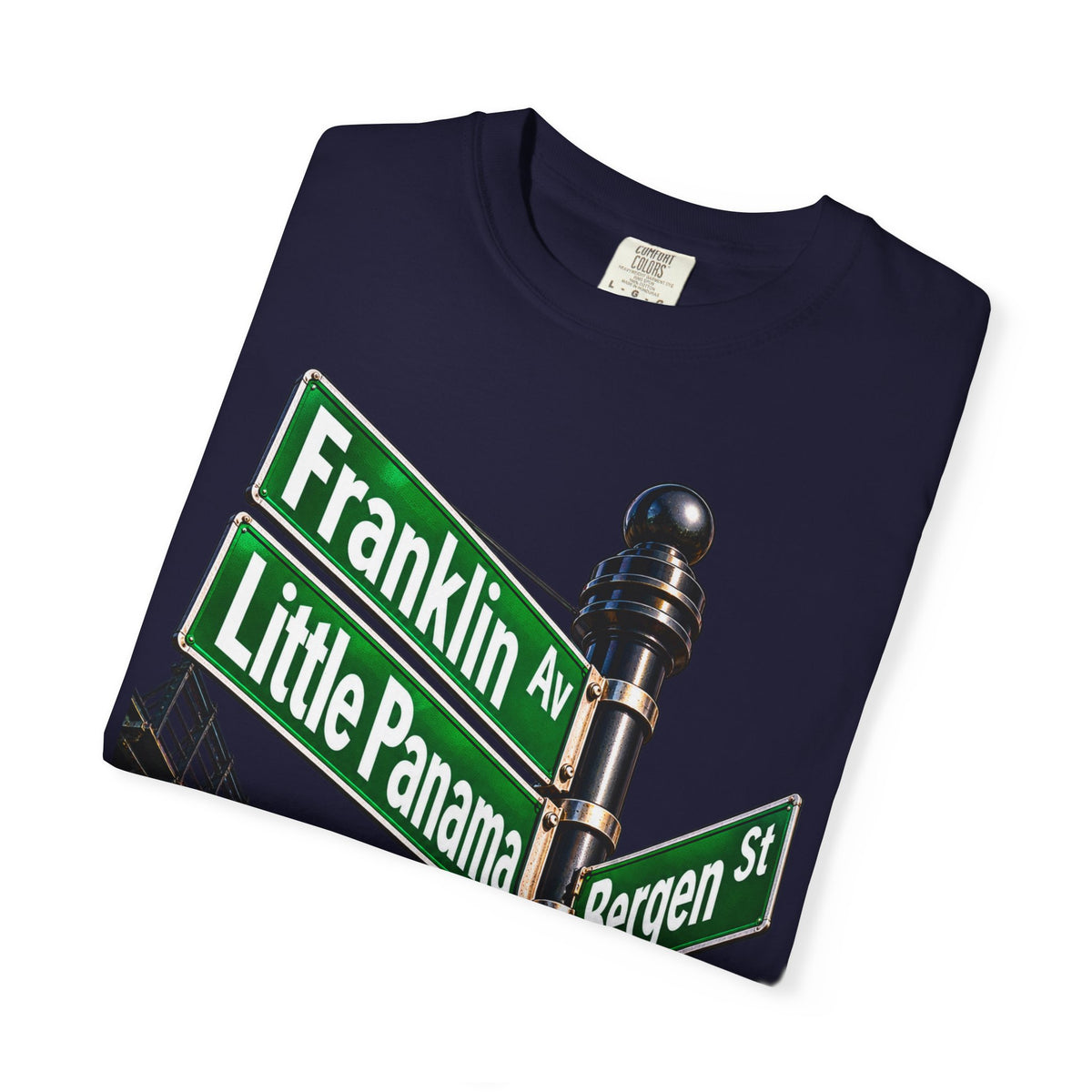 Brooklyn Street Sign T-Shirt — Franklin Ave & Bergen St Little Panama Graphic Tee