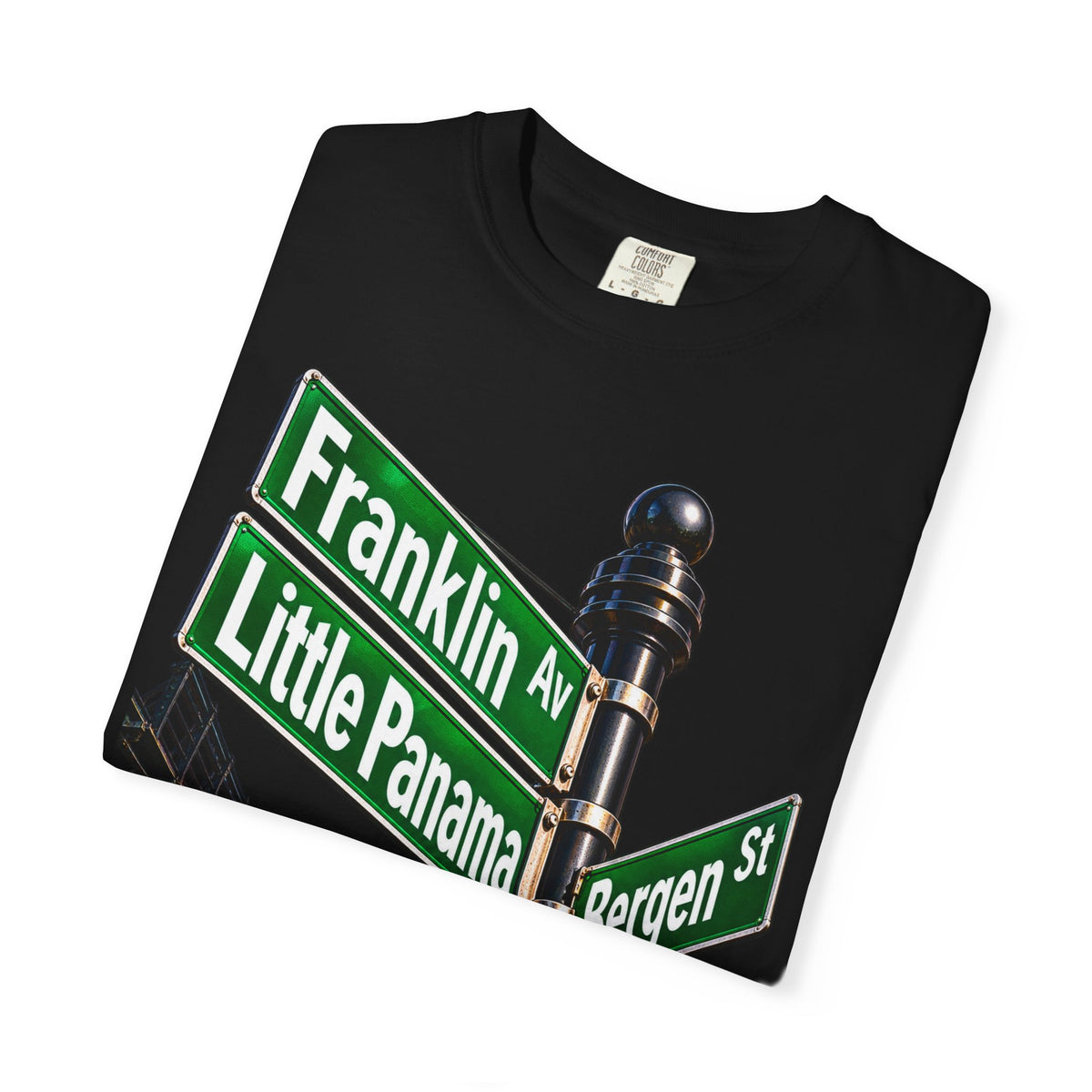 Brooklyn Street Sign T-Shirt — Franklin Ave & Bergen St Little Panama Graphic Tee