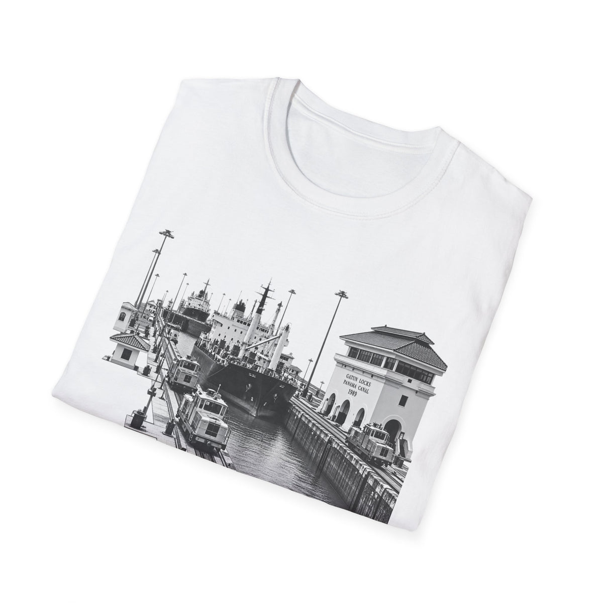 Gatun Locks Panama Canal Black & White Photo T-Shirt