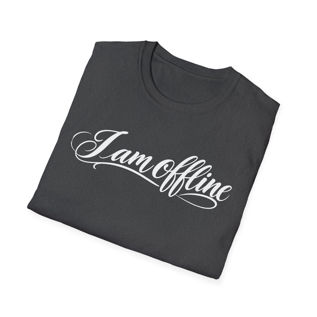I Am Offline T-Shirt — Relaxed Script Graphic Tee for Digital Detox