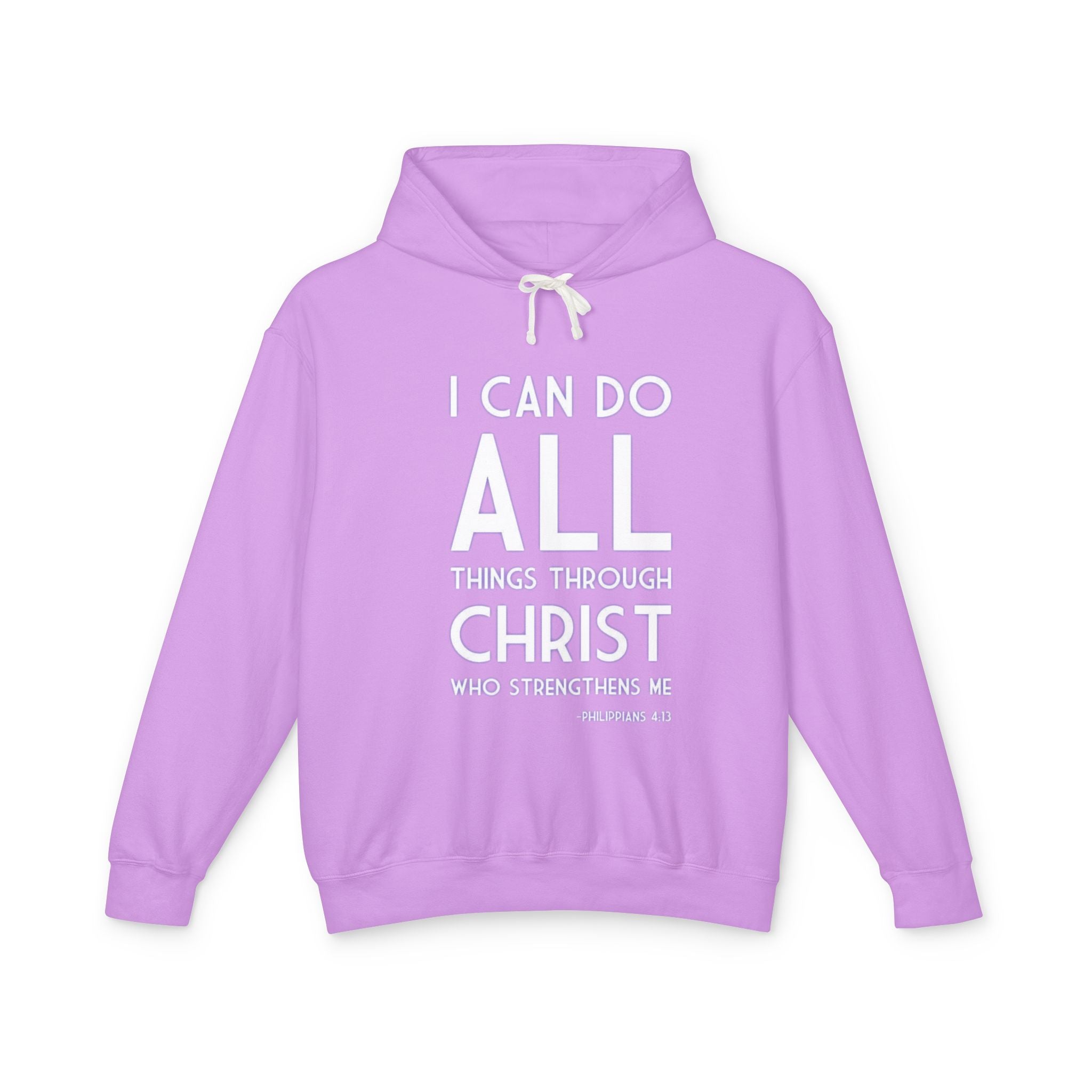 Phil 4:13 Unisex Lightweight Hooded Sweatshirt