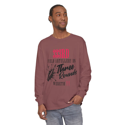 Military-Themed Long Sleeve Shirt, Unisex Garment Dyed Tee, Custom Artillery Shirt, Gift for Veterans, Unique Military Apparel, [...]