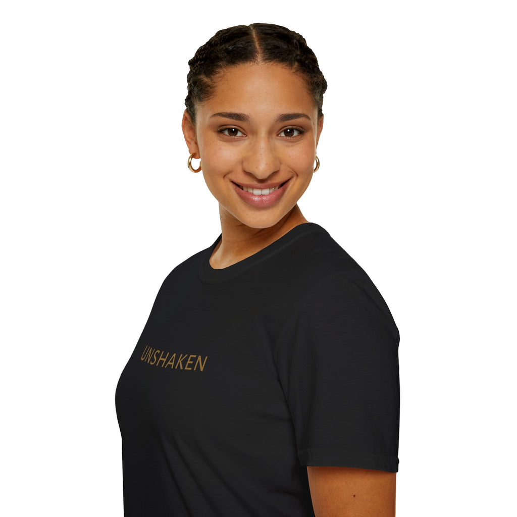 Unshaken T‑Shirt — Minimalist Inspirational Graphic Tee