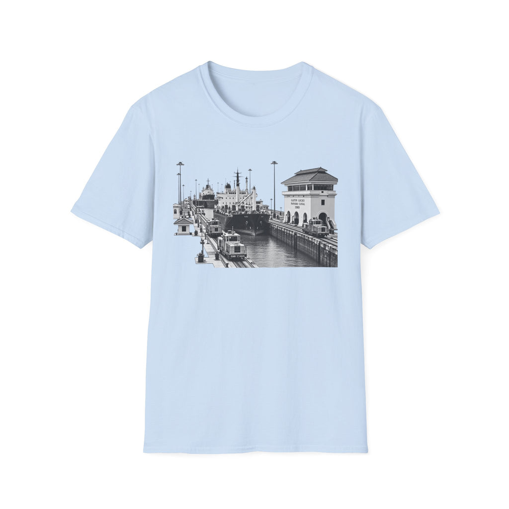 Gatun Locks Panama Canal Black & White Photo T-Shirt