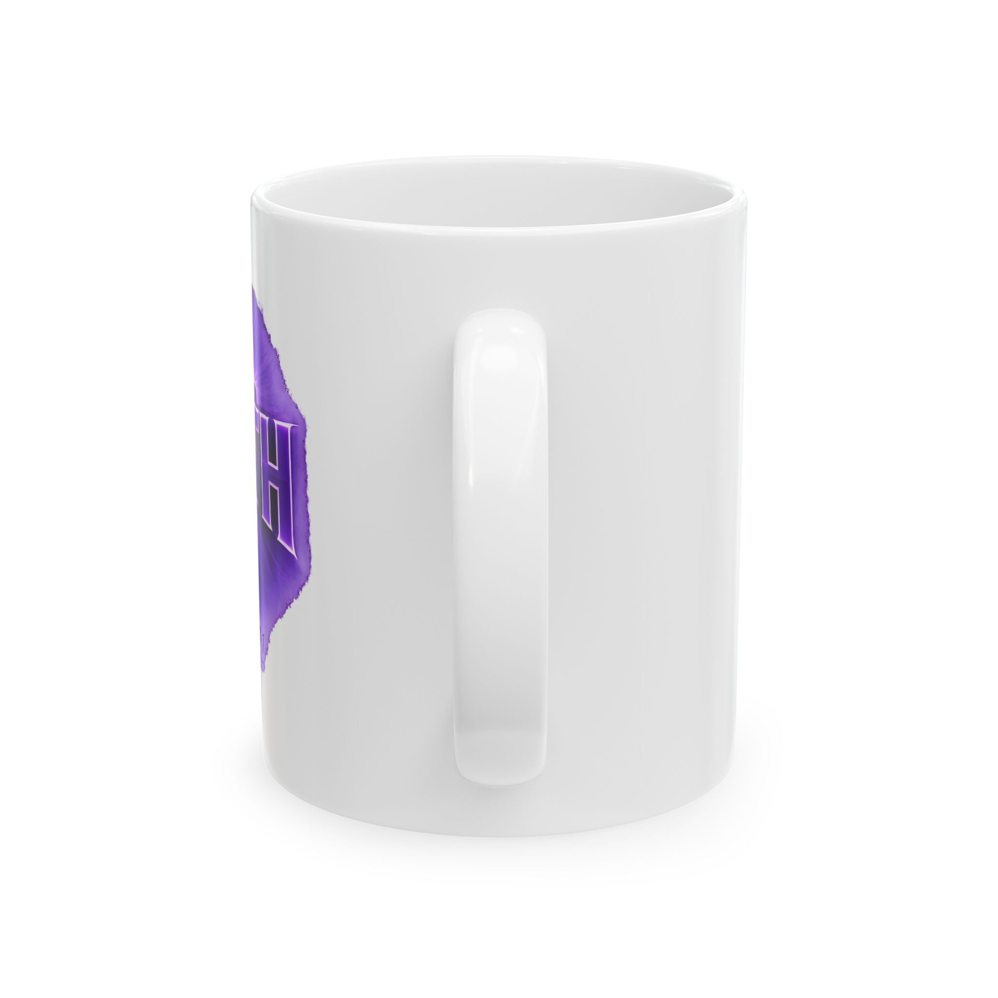 Faith Motivational Purple Watercolor Ceramic Mug – 'Fearless' Inspirational Coffee Cup (11oz, 15oz)