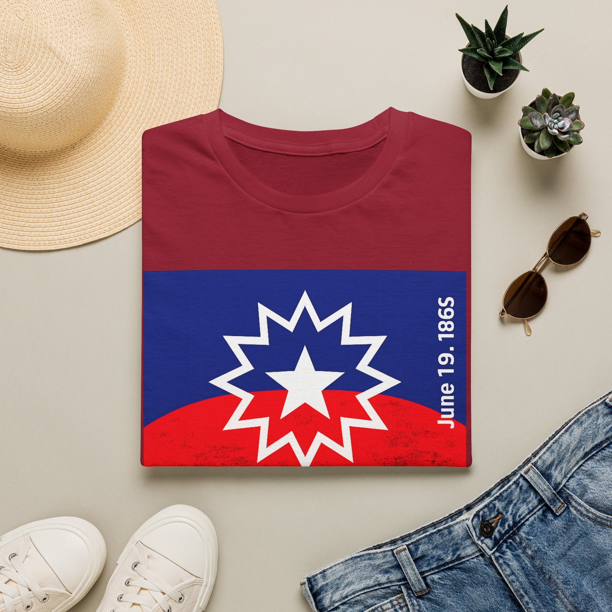 Juneteenth Celebration T-Shirt — Juneteenth Flag Design (June 19, 1865)
