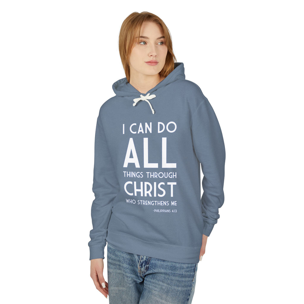 Phil 4:13 Unisex Lightweight Hooded Sweatshirt