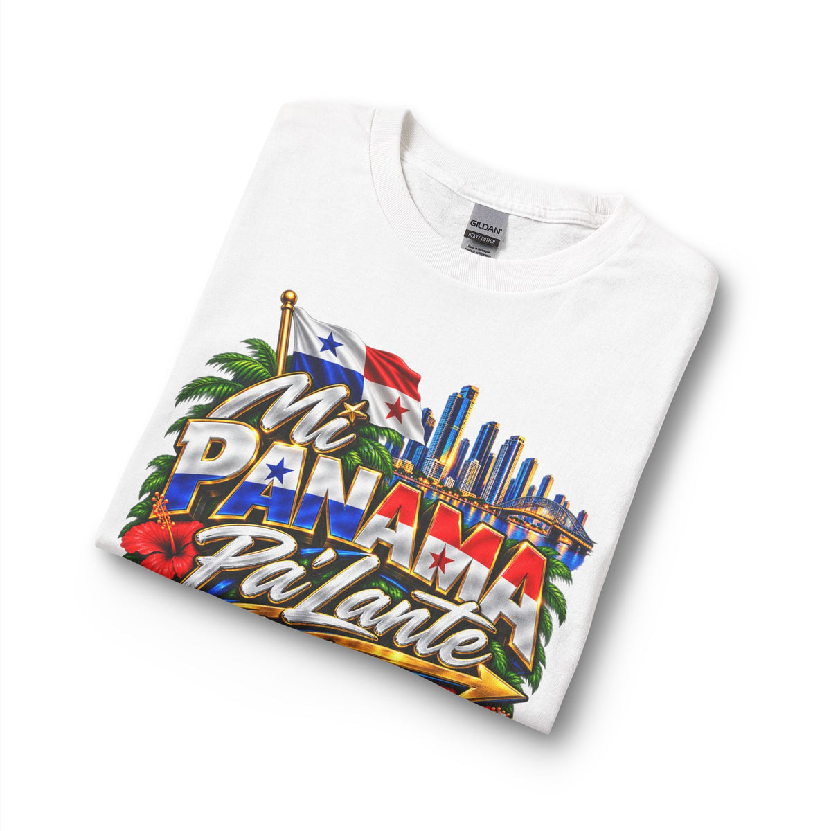 Mi Panama Pa'lante Long Sleeve Shirt — Panama City Skyline & Flag Tee