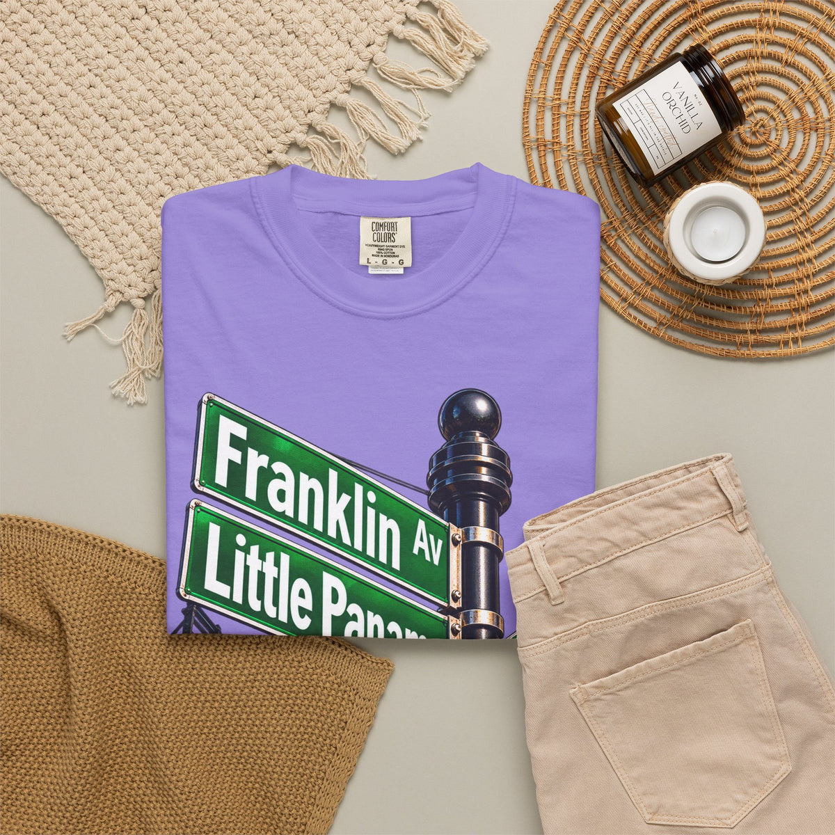 Brooklyn Street Sign T-Shirt — Franklin Ave & Bergen St Little Panama Graphic Tee