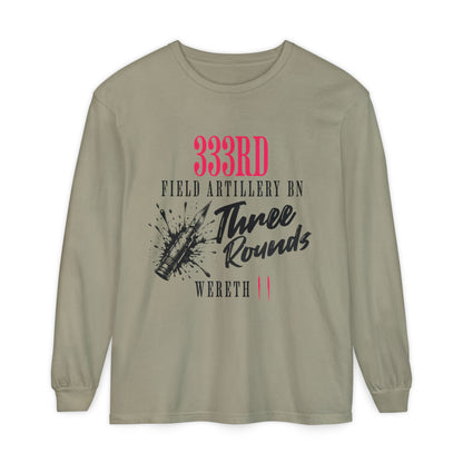 Military-Themed Long Sleeve Shirt, Unisex Garment Dyed Tee, Custom Artillery Shirt, Gift for Veterans, Unique Military Apparel, [...]