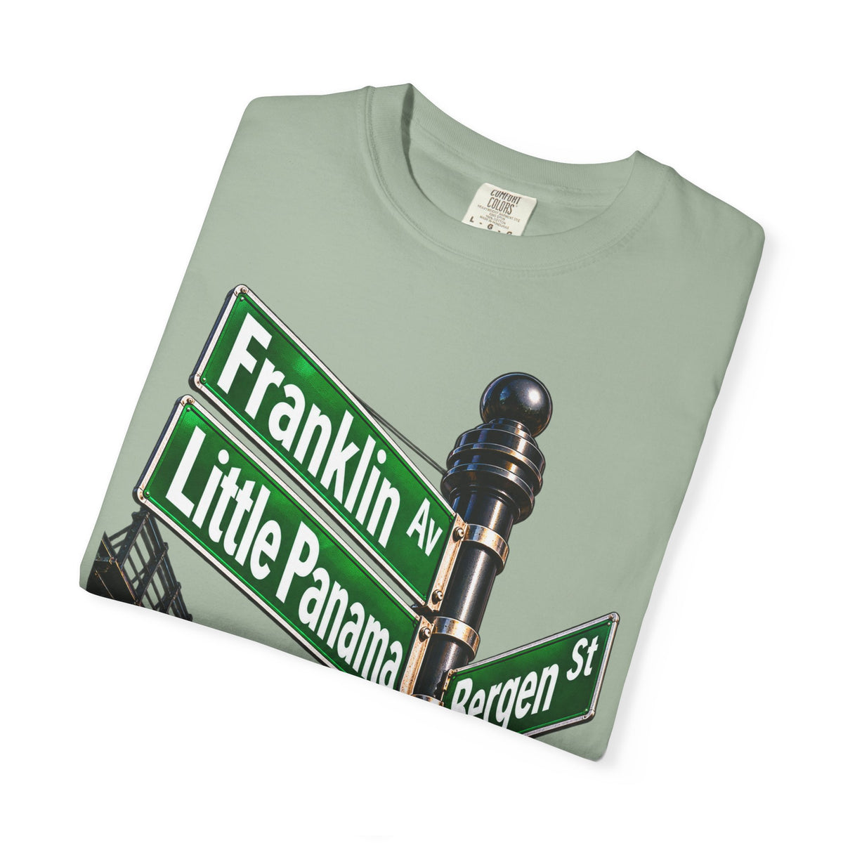 Brooklyn Street Sign T-Shirt — Franklin Ave & Bergen St Little Panama Graphic Tee