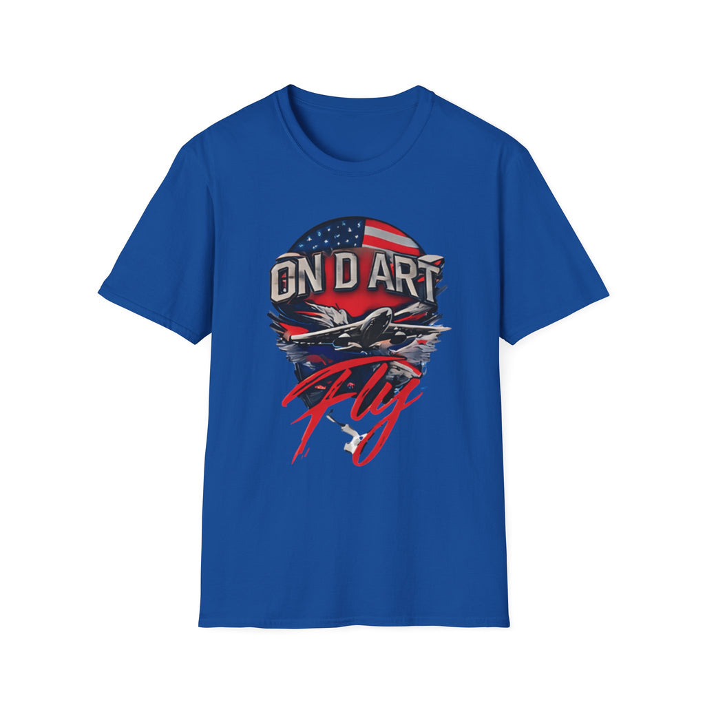 On D'Art Fly T-Shirt — Patriotic Eagle Graphic Tee