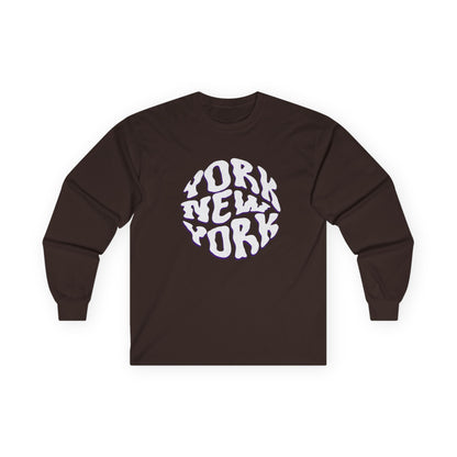 New York Long Sleeve Tee | Casual Summer Top, Gift for Beach Lovers, Vacation Souvenir, Unisex Tee, Summer Wear