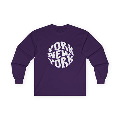 New York Long Sleeve Tee | Casual Summer Top, Gift for Beach Lovers, Vacation Souvenir, Unisex Tee, Summer Wear