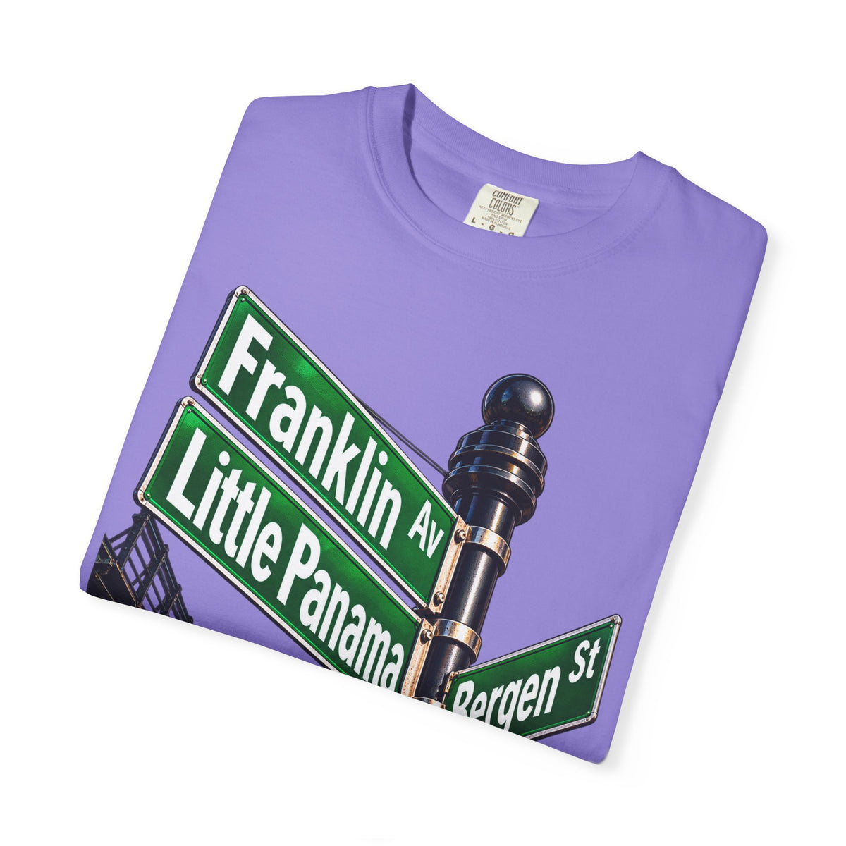 Brooklyn Street Sign T-Shirt — Franklin Ave & Bergen St Little Panama Graphic Tee