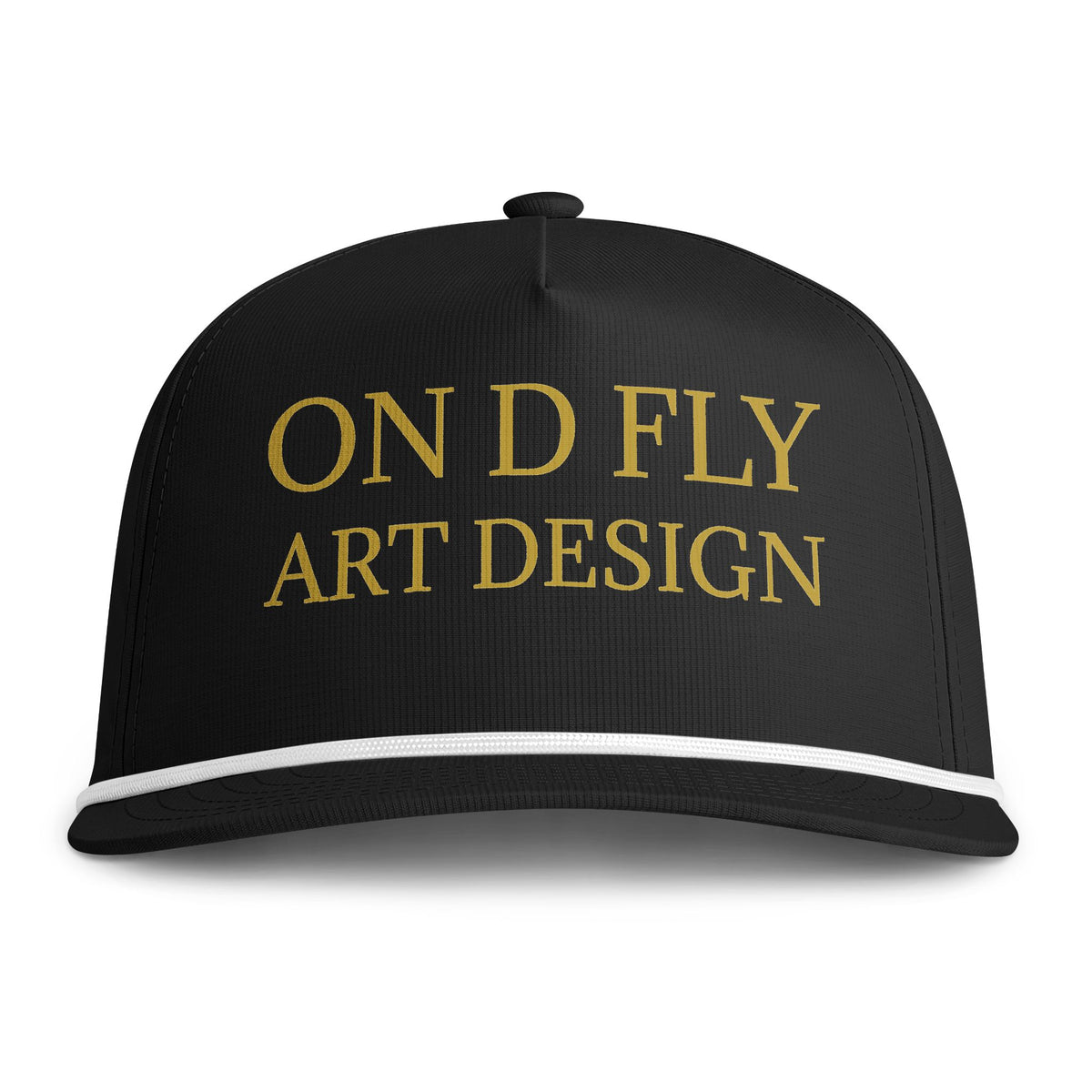 Sunwashed Rope Cap – "ON D FLY ART DESIGN" Embroidered Trucker Hat