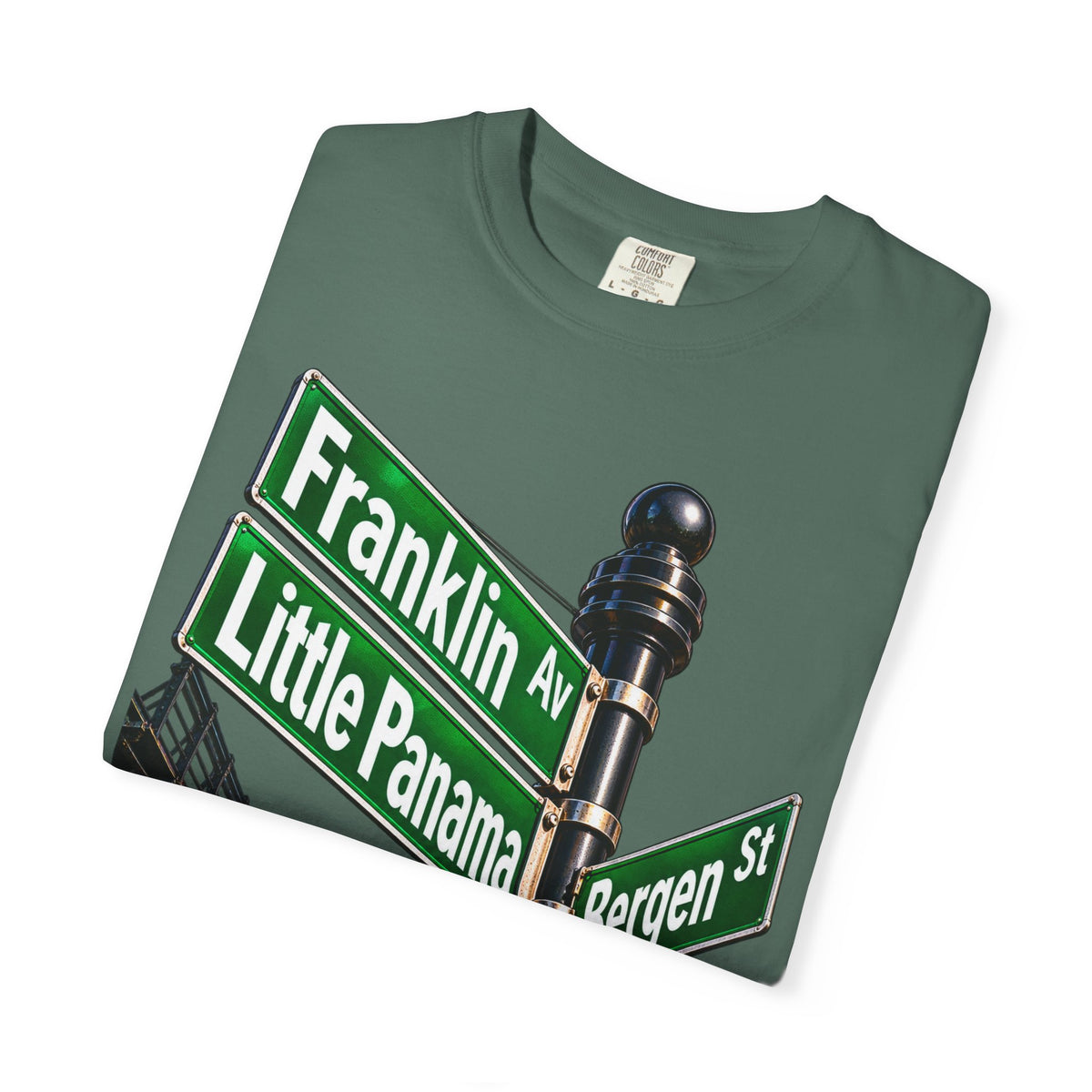 Brooklyn Street Sign T-Shirt — Franklin Ave & Bergen St Little Panama Graphic Tee