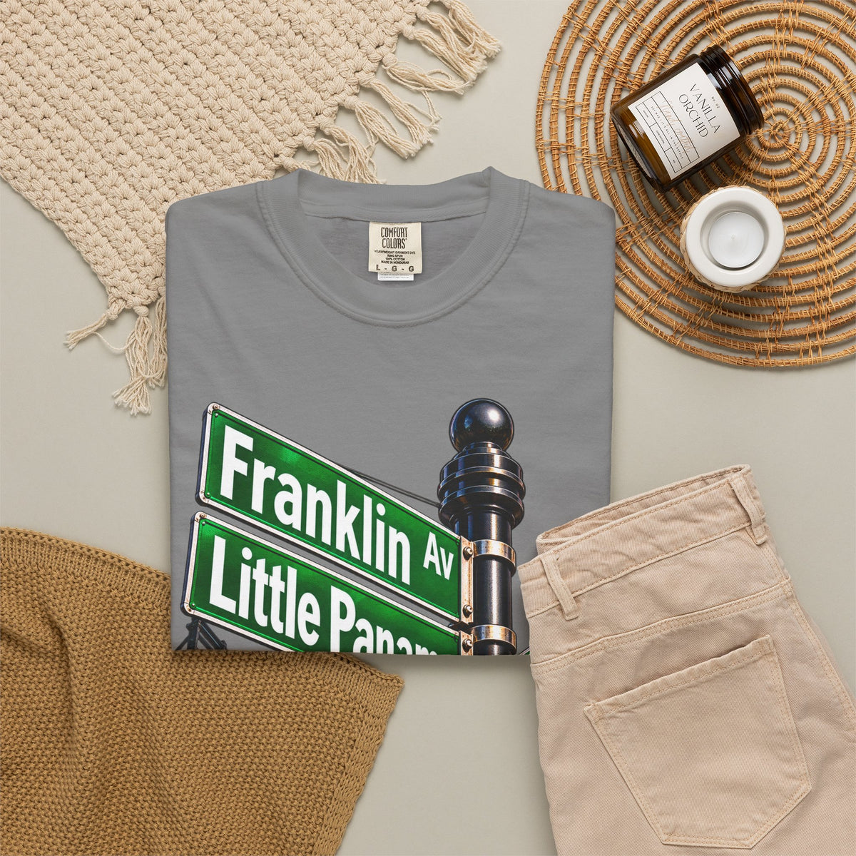 Brooklyn Street Sign T-Shirt — Franklin Ave & Bergen St Little Panama Graphic Tee