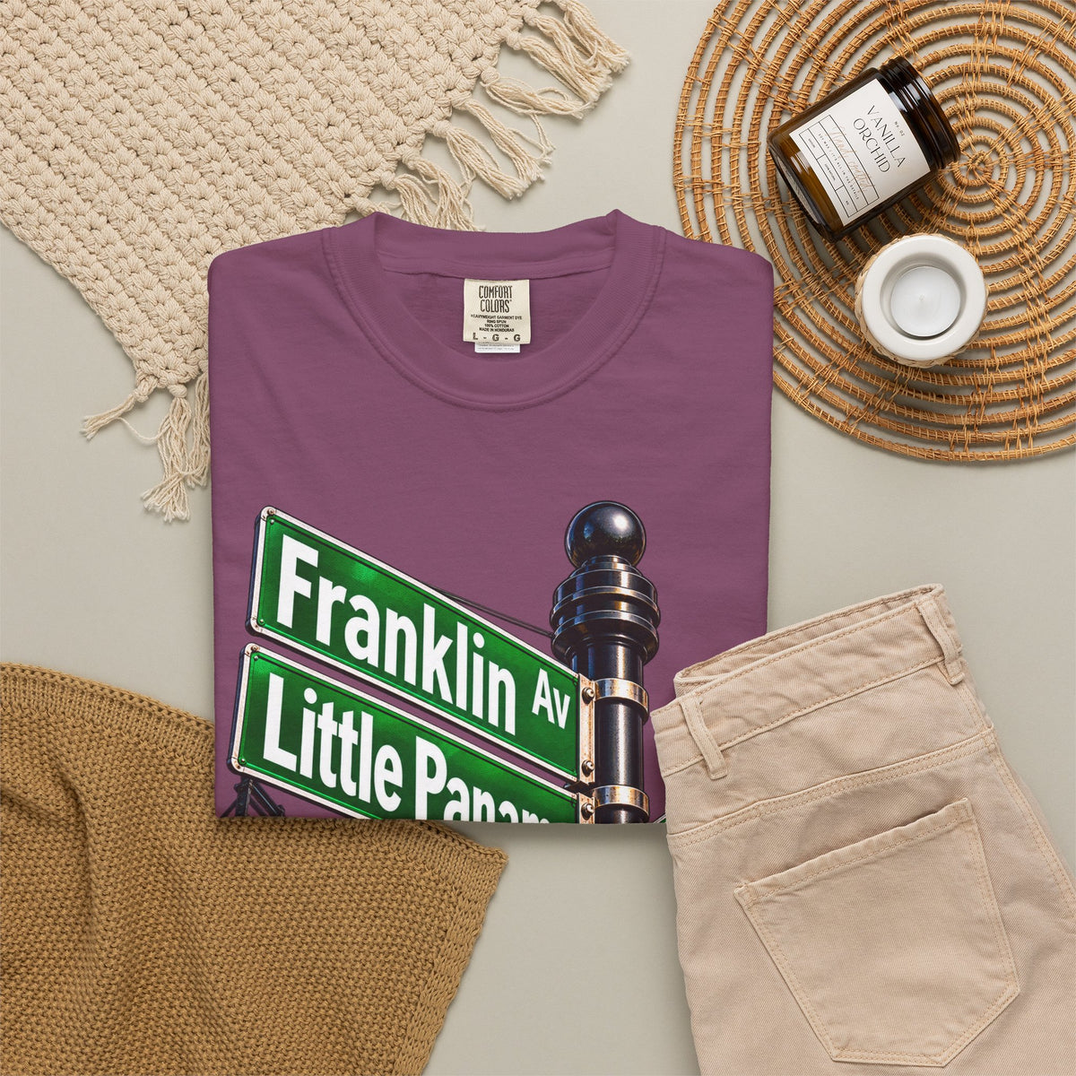 Brooklyn Street Sign T-Shirt — Franklin Ave & Bergen St Little Panama Graphic Tee